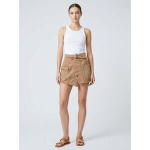 Free People Coffee Mini Skirt-Size 2